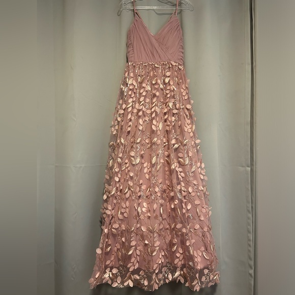 Lavender Sequin Petal-Skirt Gown - Picture 1 of 11